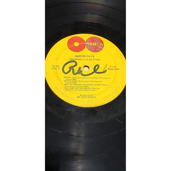Vtg Marvin Gaye Recorded Live On Stage Rare 33 RPM 12 Vinyl Album - Picture 3 of 16